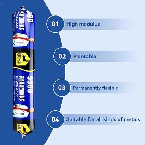 Waterproof Silicone Sealant Adhesive 750g – Roof Leak Repair & Crack Filling | Weather Resistant | Flexible & Paintable